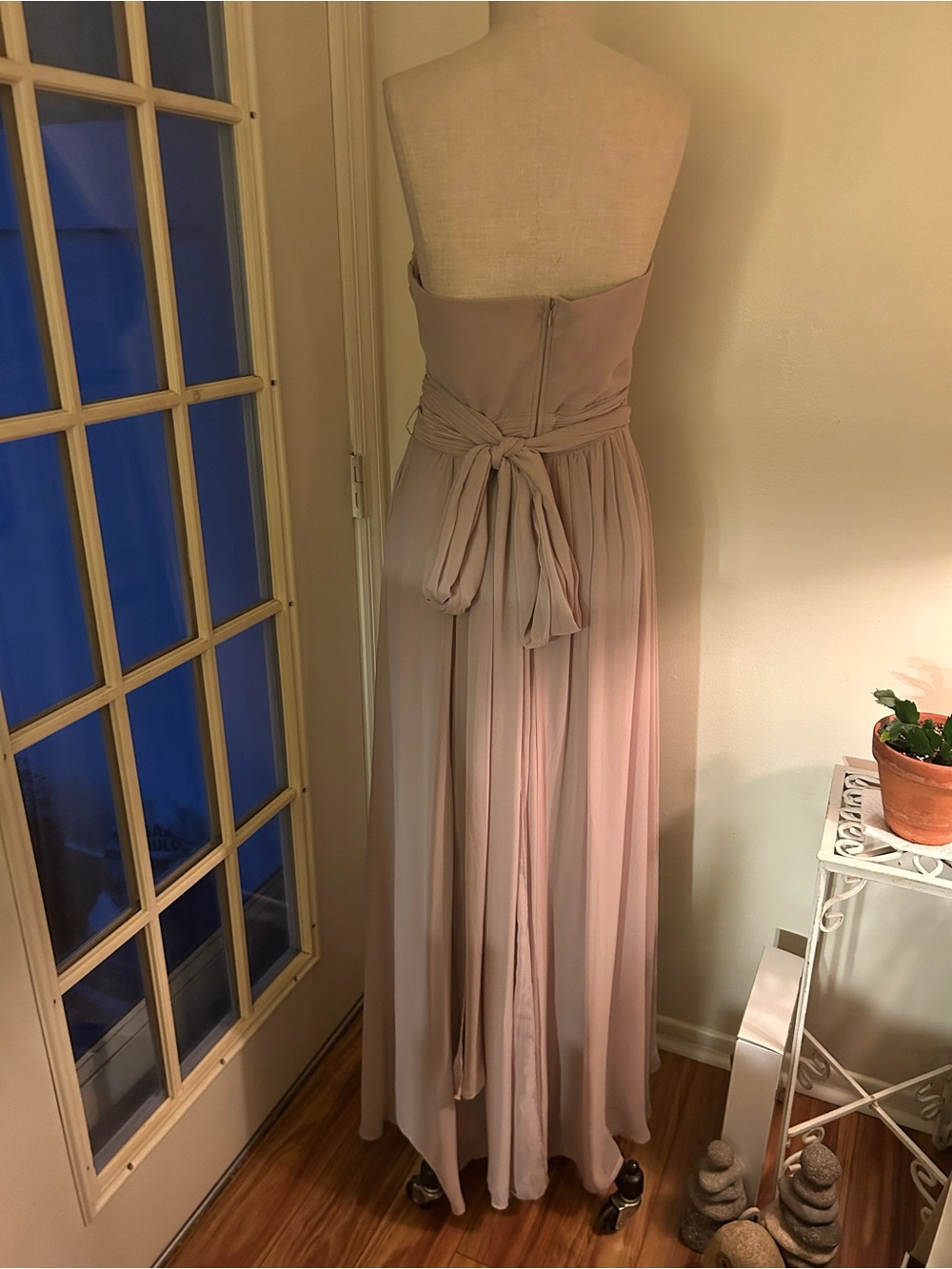 Birdy Grey Grace convertible Maxi Dress in Taupe - Elegant Evening Gown Large - Picture 5 of 16